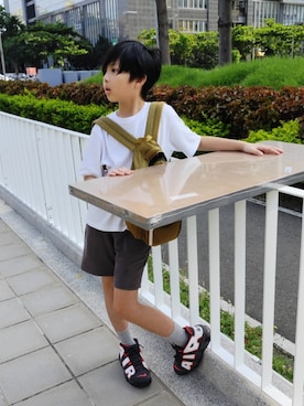 「アイテム（シューズ）」を使った、MORRISKIDさん（キッズ・140cm）の夏コーディネート