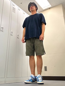 「アイテム（シューズ）」を使った、植草ムノイズ達郎さん（メンズ・174cm・40代）の夏コーディネート