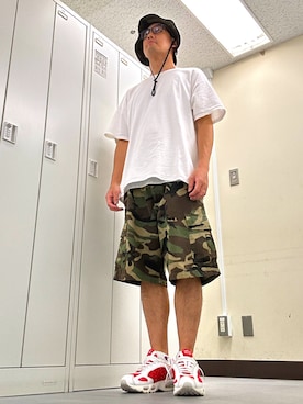 「アイテム（トップス）」を使った、植草ムノイズ達郎さん（メンズ・174cm・40代）の夏コーディネート