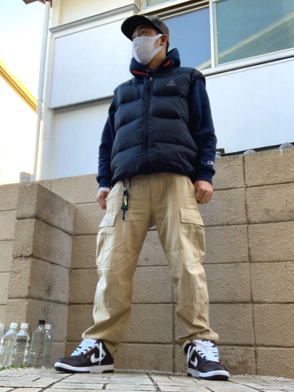 Nike ACG ブラック ダウンベスト NIKE ACGのダウンベスト（ブラック系）を使った人気ファッション