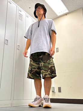 「アイテム（トップス）」を使った、植草ムノイズ達郎さん（メンズ・174cm・40代）の夏コーディネート