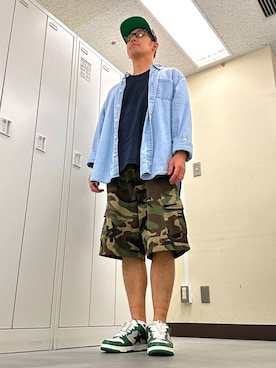 「アイテム（シューズ）」を使った、植草ムノイズ達郎さん（メンズ・174cm・40代）の夏コーディネート
