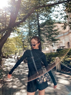「Oh My Glasses TOKYO（オーマイグラス）のアイテム」を使った、神林真里さん（レディース・168cm）の秋コーディネート