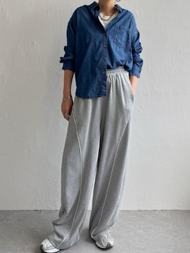 「アイテム（スウェットパンツ）」を使った、LBC STAFFさん（レディース・160cm）の秋コーディネート