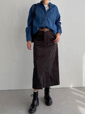 「LBC（エルビーシー）のアイテム（シャツ/ブラウス）」を使った、LBC STAFFさん（レディース・160cm）の秋コーディネート