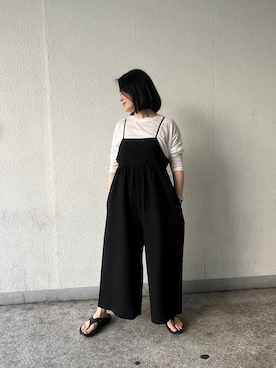 「LBC（エルビーシー）のアイテム（オールインワン・サロペット）」を使った、LBC STAFFさん（レディース・154cm）の夏コーディネート