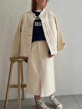 「LBC（エルビーシー）のアイテム（ジャケット/アウター）」を使った、LBC STAFFさん（レディース・158cm）の春コーディネート