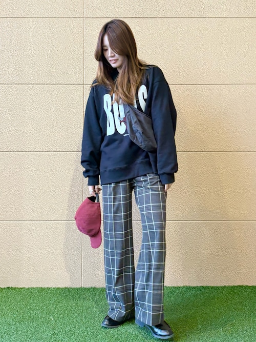 セール】イージービューティーチェックワイドパンツ（WEB限定