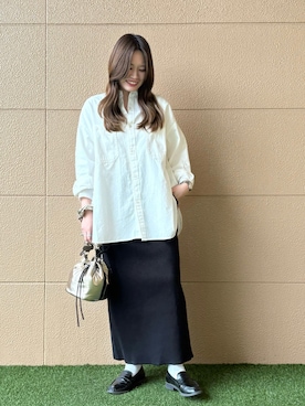 「coen（コーエン）のアイテム（ショルダーバッグ）」を使った、coen さかいさん（レディース・163cm）の春コーディネート