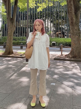 「ミニワンピ」｜AMOさん（レディース・168cm）の夏コーディネート