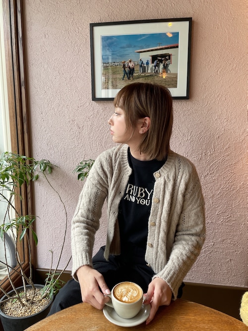 セール】ケーブル編みニットカーディガン（カーディガン/ボレロ