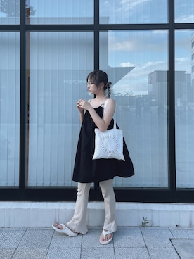 「H&M（エイチ・アンド・エム）のアイテム（ワンピース/ドレス）」を使った、AMOさん（レディース・168cm）の夏コーディネート