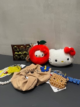 「Me%（ミィパーセント）の【HELLO KITTY】ぬいキーホルダー7　612280（キーホルダー、グレー系）」を使った、たっきー❁⃘さん（レディース・149cm）の春コーディネート