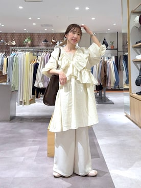 「Me%（ミィパーセント）の【ステンレス】AppleWatchチェーンゴウヒバンド 326036（デジタル腕時計、ベージュ系）」を使った、たっきー❁⃘さん（レディース・149cm）の春コーディネート