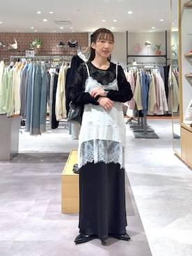 「LOWRYS FARM（ローリーズファーム）のリボンチビクリップ　102451（バレッタ/ヘアクリップ、ブラック系）」を使った、たっきー❁⃘さん（レディース・149cm）の春コーディネート