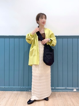 スポンディッシュクルーカーディガン 185899を使ったショップスタッフ