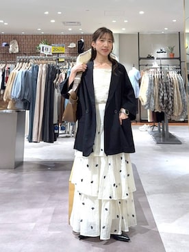 「LOWRYS FARM（ローリーズファーム）のステンレスプチＴＯＰネックレス２ 451999（ネックレス、ゴールド系）」を使った、たっきー❁⃘さん（レディース・149cm）の春コーディネート