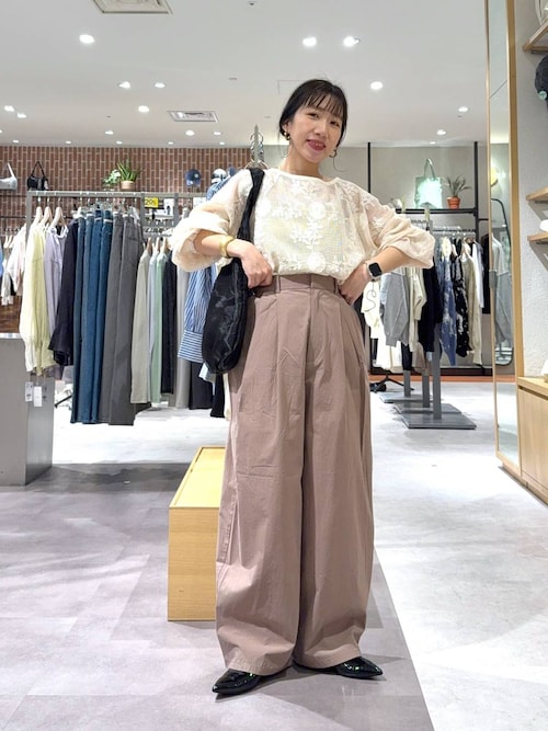 ひびぶぅ セール】タックボリュームカーブパンツ 287446（スラックス