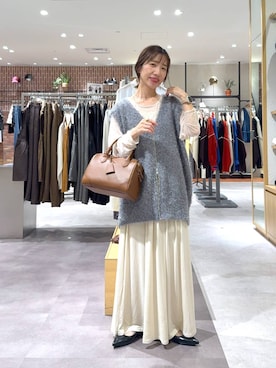 「アイテム（ベスト）」を使った、たっきー◡̈❤︎さん（レディース・149cm）の秋コーディネート