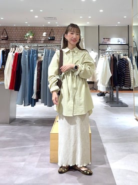 「LOWRYS FARM（ローリーズファーム）の【500mlペットボトル収納可】フラップショルダーＢＡＧ 1046881（ショルダーバッグ、ブラウン系）」を使った、たっきー❁⃘さん（レディース・149cm）の秋コーディネート