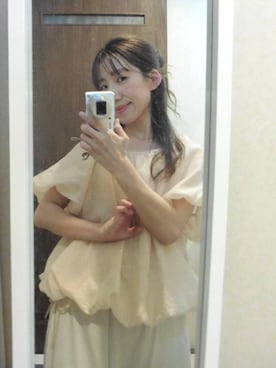 「LOWRYS FARM（ローリーズファーム）のステンレスプチＴＯＰネックレス２ 451999（ネックレス、ゴールド系）」を使った、たっきー❁⃘さん（レディース・149cm）の春コーディネート