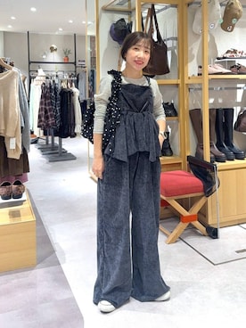 「アイテム（オールインワン・サロペット）」を使った、たっきー◡̈❤︎さん（レディース・149cm・30代）の秋コーディネート