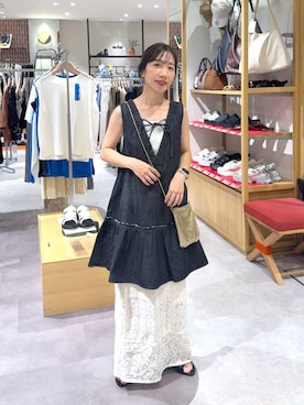 「アイテム（ワンピース/ドレス）」を使った、たっきー◡̈❤︎さん（レディース・149cm・30代）の夏コーディネート
