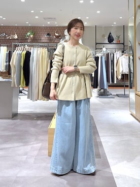 「Me%（ミィパーセント）の【ステンレス】AppleWatchチェーンゴウヒバンド 326036（デジタル腕時計、ベージュ系）」を使った、たっきー❁⃘さん（レディース・149cm）の春コーディネート