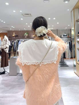 「LOWRYS FARM（ローリーズファーム）のシャギーロングＶカーディガン　595935（カーディガン/ボレロ）」を使った、たっきー◡̈❤︎さん（レディース・149cm）の秋コーディネート