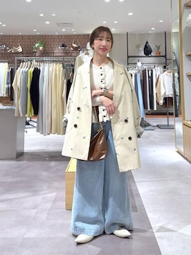 「Me%（ミィパーセント）の【ステンレス】AppleWatchチェーンゴウヒバンド 326036（デジタル腕時計、ベージュ系）」を使った、たっきー❁⃘さん（レディース・149cm）の春コーディネート