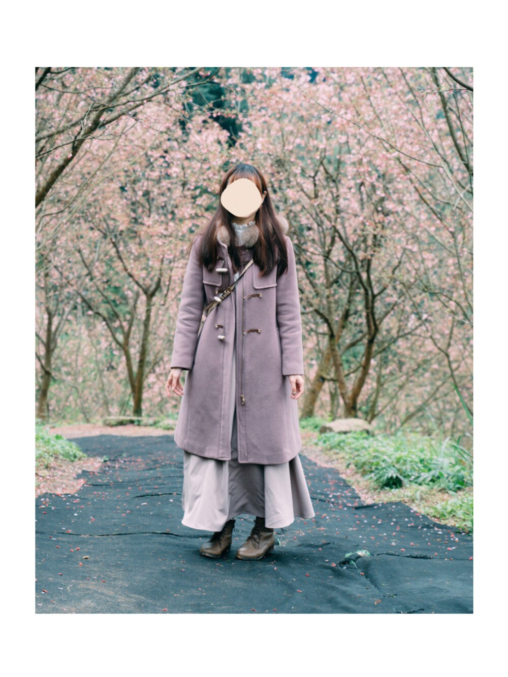 「春服、大人可愛い、お休みの日コーデ、高身長女子、桜、お洒落さんとつながりたい、Taiwan、TAIPEI、JILL by JILL STUART、one after another NICE CLAUP」｜「JILL by JILL STUARTのアイテム（ジャケット/アウター、パープル系）」を使った、Yunさん（レディース・166cm）の春コーディネートの1枚目の写真