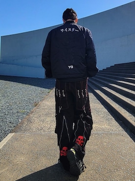 「Y-3（ワイスリー）のアイテム（ブルゾン）」を使った、MASUIさん（メンズ・178cm）の春コーディネート
