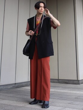 「SASQUATCHfabrix.（サスクワァッチファブリックス）のアイテム（Tシャツ/カットソー）」を使った、ゆうくんさん（メンズ・175cm）の夏コーディネート