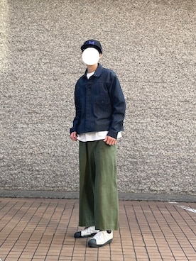 「Wrangler」｜「アイテム（デニムジャケット）」を使った、みのさん（メンズ・178cm）の秋コーディネート