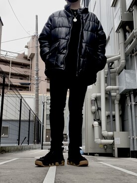 「SUGGESTION（サジェッション）のアイテム」を使った、からマルさん（メンズ・175cm）の冬コーディネート