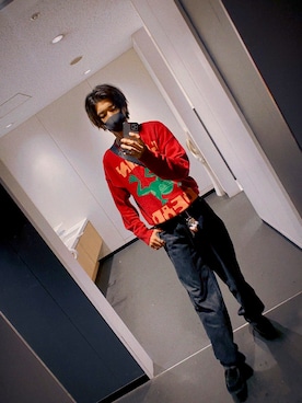 「インスタフォローしてね！」｜まるさん（メンズ・181cm）の春コーディネート