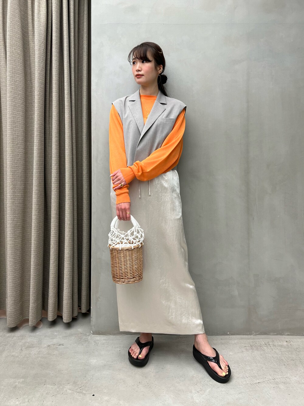 BEAUTY&YOUTH BY ポリエステルブレンド ショートジレ 美品】BEAUTY&YOUTH BY ポリエステルブレンド ショートジレ