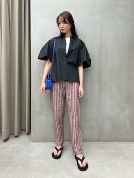 「BYOKA（ビョーカ）のアイテム」を使った、𝓝さん（レディース・161cm）の夏コーディネート