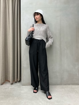 「Soierie（ソワリー）のアイテム（ネックレス）」を使った、𝓝さん（レディース・161cm）の春コーディネート