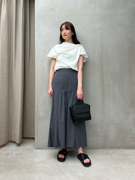 「BYOKA（ビョーカ）のアイテム」を使った、𝓝さん（レディース・161cm）の夏コーディネート