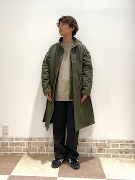 「アイテム（モッズコート）」を使った、yuukiさん（メンズ・164cm）の秋コーディネート