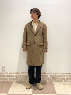「アイテム（チェスターコート）」を使った、yuukiさん（メンズ・164cm）の秋コーディネート