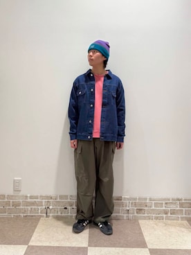 「春のジャケットスタイル」｜「アイテム（デニムジャケット）」を使った、yuukiさん（メンズ・164cm）の冬コーディネート