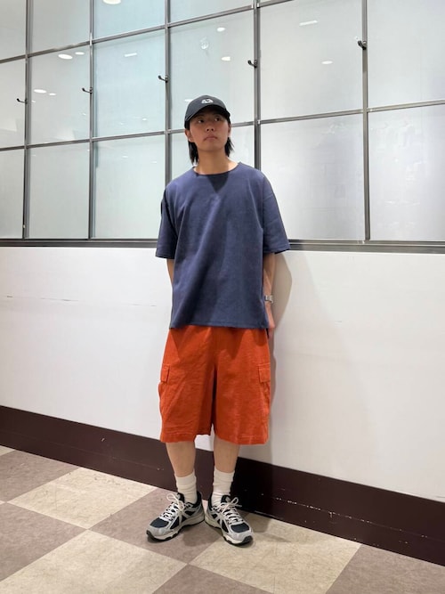 『セットアップ対応』天然素材リネンコットンイージーカーゴショーツ