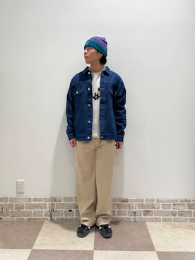 「春のジャケットスタイル」｜「アイテム（デニムジャケット）」を使った、yuukiさん（メンズ・164cm）の冬コーディネート