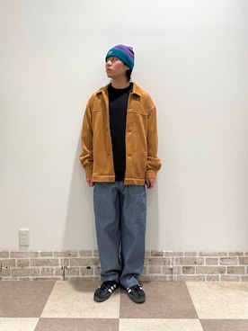 「春のジャケットスタイル」｜「アイテム（スウェット）」を使った、yuukiさん（メンズ・164cm）の冬コーディネート