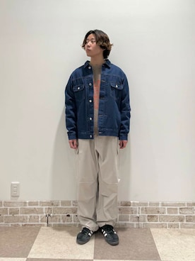 「春のジャケットスタイル」｜「アイテム（デニムジャケット）」を使った、yuukiさん（メンズ・164cm）の冬コーディネート