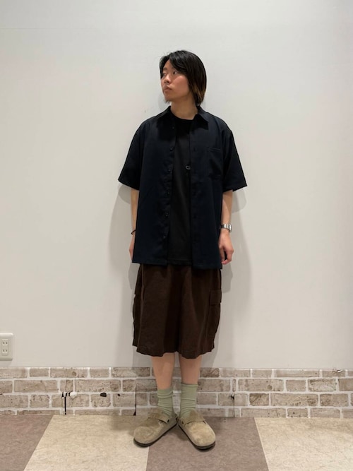 『セットアップ対応』天然素材リネンコットンイージーカーゴショーツ