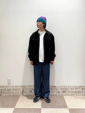「春のジャケットスタイル」｜「アイテム（スウェット）」を使った、yuukiさん（メンズ・164cm）の冬コーディネート