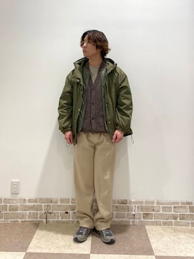 「ITEMS URBANRESEARCH（アイテムズ アーバンリサーチ）のマシンウォシャブルマシュマロドライバーズニット（カーディガン/ボレロ）」を使った、yuukiさん（メンズ・164cm）の冬コーディネート